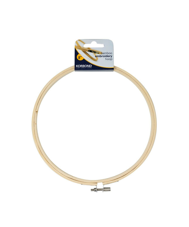 KORBOND 8" Bamboo Wooden Embroidery Hoop Cross Stitch Ring Frame Craft 160966