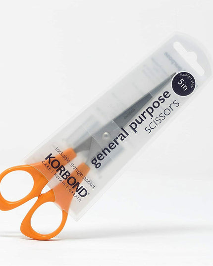KORBOND 5" General Purpose Scissors Comfort Grip Stainless Steel Craft 112002