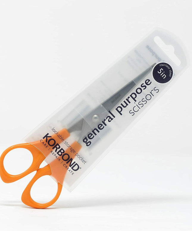 KORBOND 5" General Purpose Scissors Comfort Grip Stainless Steel Craft 112002