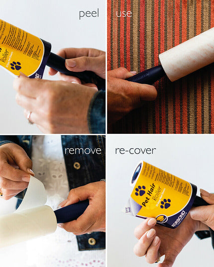 KORBOND 3 PACK Pet Hair Sticky Roller 33 Sheets Scented Remove Lint Dust 110720