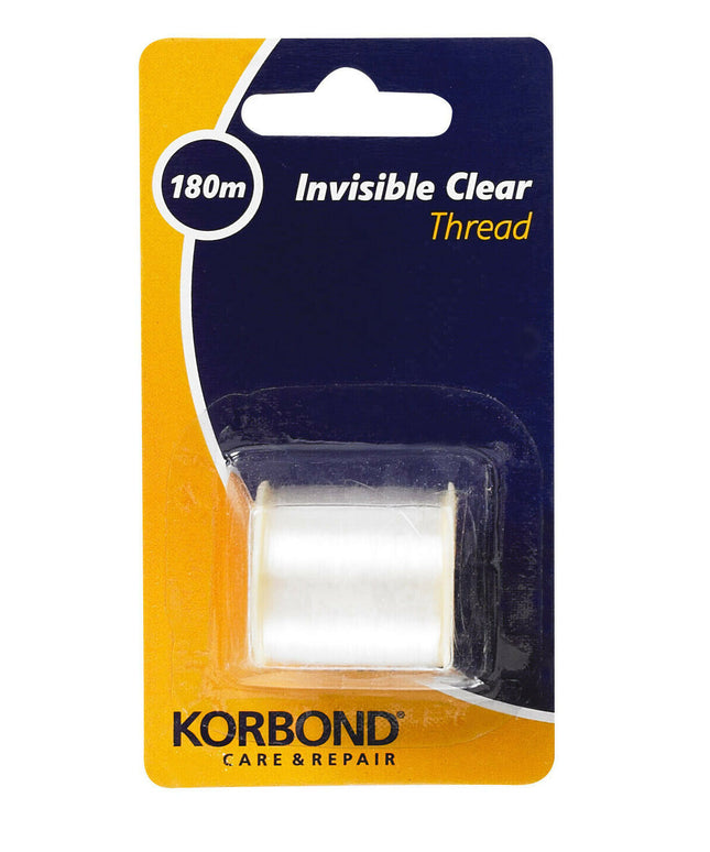 KORBOND Invisible Clear Thread 180m Reel Sewing Beading Craft Work Repair 110051