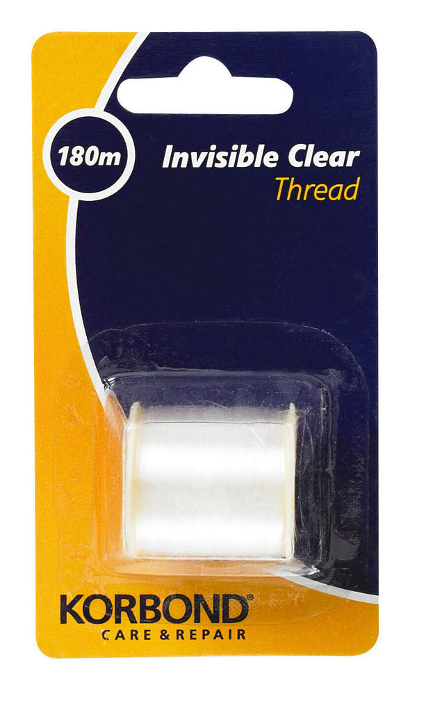 KORBOND Invisible Clear Thread 180m Reel Sewing Beading Craft Work Repair 110051