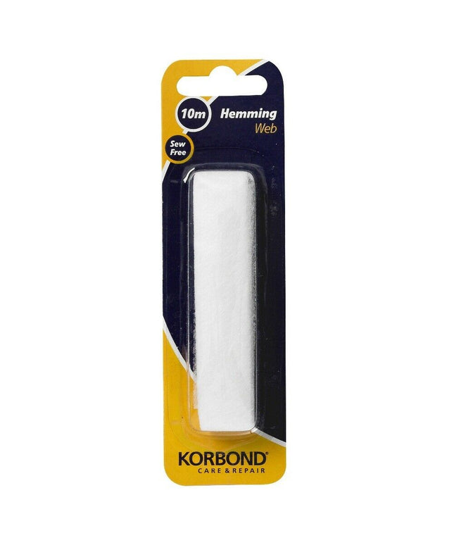 KORBOND 10m White Hemming Web No Sewing Required Craft Repair Bond Fabric 110041