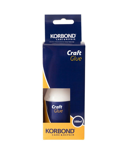 KORBOND Fabric Craft Glue 100ml Water Based Non Toxic Clear Adhesive 110621