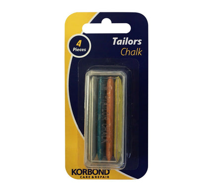 KORBOND 4 Piece Tailors Chalk with Case Clay Based Fabric Pattern Marking 110146