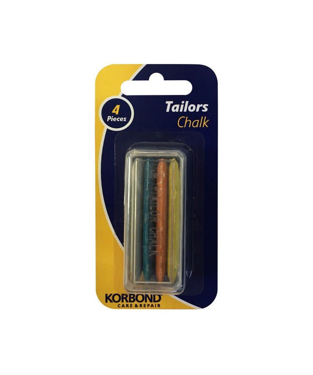 KORBOND 4 Piece Tailors Chalk with Case Clay Based Fabric Pattern Marking 110146
