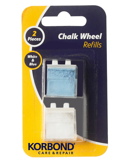 KORBOND Blue & White Twin Pack Chalk Wheel Cartridge Refills 110139