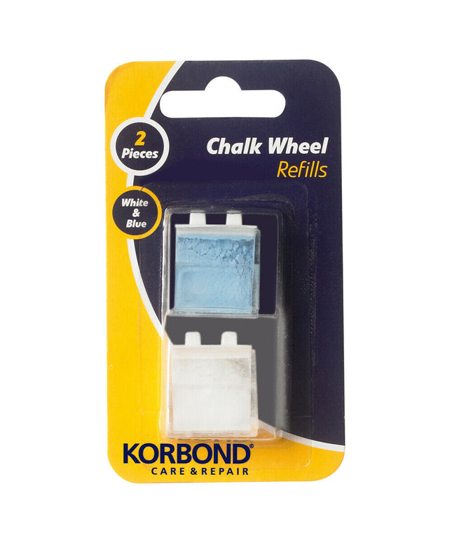 KORBOND Blue & White Twin Pack Chalk Wheel Cartridge Refills 110139