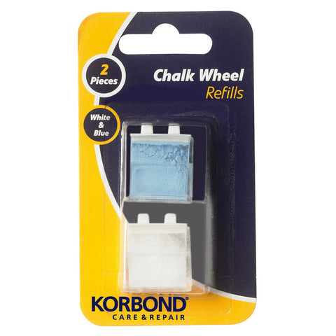 KORBOND Blue & White Twin Pack Chalk Wheel Cartridge Refills 110139
