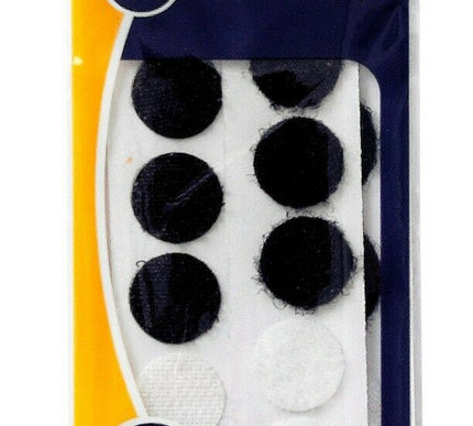 KORBOND Hook & Loop Handy Dots Stick On Self Adhesive 12 Pairs 2 Sizes 110125