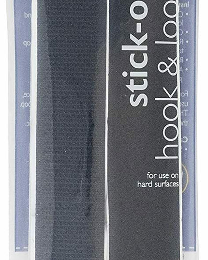KORBOND Hook & Loop Stick On Press BLACK 2cm x 50cm Hard Surfaces 110116