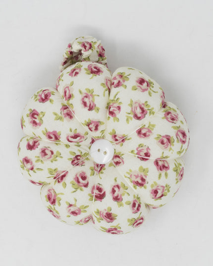 KORBOND Floral Pin Needle Cushion with Elasticated Wrist Strap Cotton Sew 110131