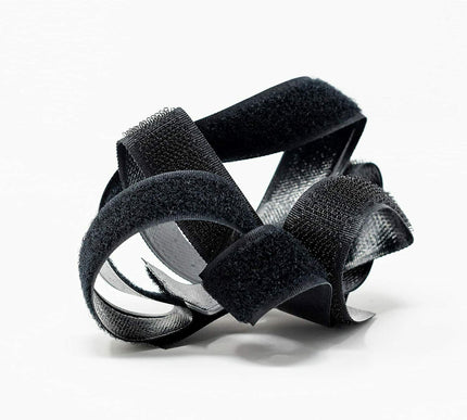 KORBOND Hook & Loop Iron On BLACK 2cm x 50cm Furnishing Upholstery Zip 110113