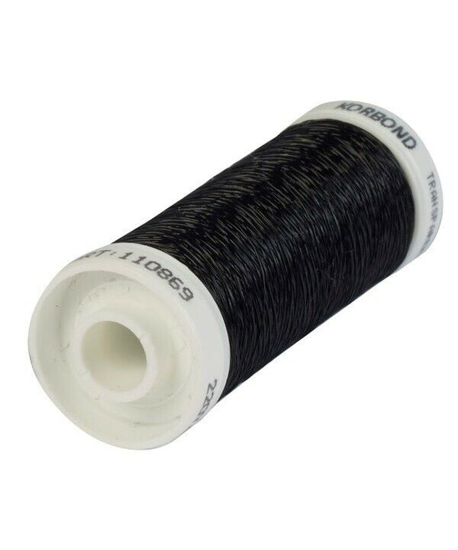 KORBOND 200m Professional BLACK Transparent Thread Clear Invisible Sewing 110869