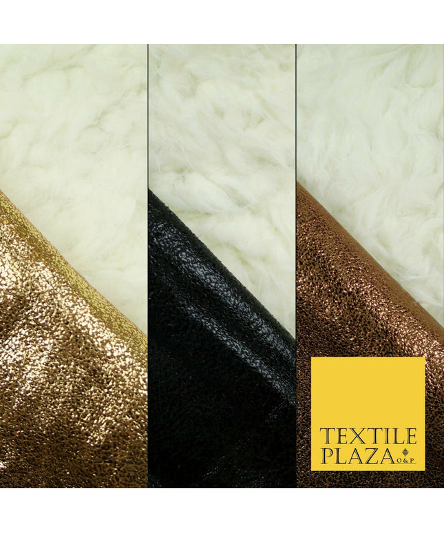 3 COLOURS - Premium Soft Shiny Foil Backed Faux SHERPA FUR Fabric 705GSM 59"