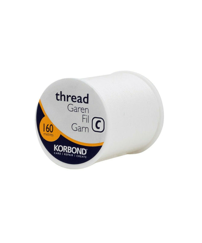 KORBOND 100% Polyester Thread 160m Reels No Shrinkage Sewing Repairs 12 COLOURS