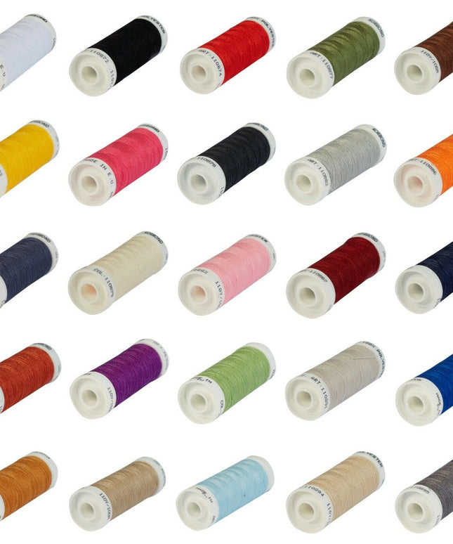 KORBOND Professional 100% Polyester Thread 100m Reels Sewing Repairs 26 COLOURS