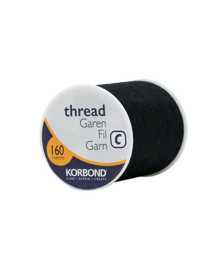 KORBOND 100% Polyester Thread 160m Reels No Shrinkage Sewing Repairs 12 COLOURS
