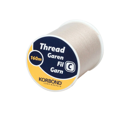 KORBOND 100% Polyester Thread 160m Reels No Shrinkage Sewing Repairs 12 COLOURS