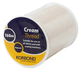 KORBOND 100% Polyester Thread 160m Reels No Shrinkage Sewing Repairs 12 COLOURS