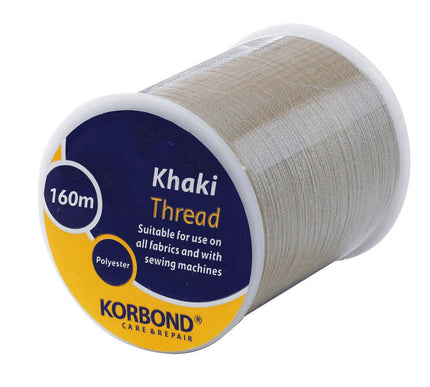 KORBOND 100% Polyester Thread 160m Reels No Shrinkage Sewing Repairs 12 COLOURS