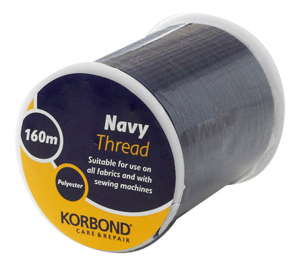 KORBOND 100% Polyester Thread 160m Reels No Shrinkage Sewing Repairs 12 COLOURS