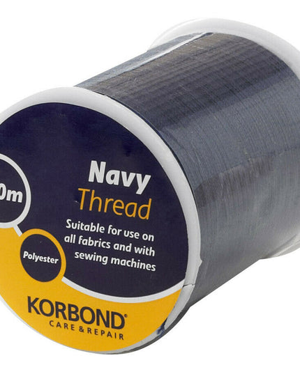 KORBOND 100% Polyester Thread 160m Reels No Shrinkage Sewing Repairs 12 COLOURS