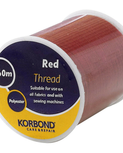 KORBOND 100% Polyester Thread 160m Reels No Shrinkage Sewing Repairs 12 COLOURS