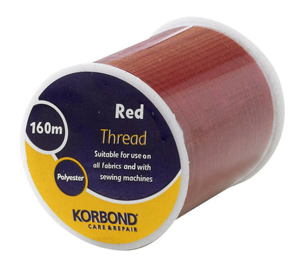 KORBOND 100% Polyester Thread 160m Reels No Shrinkage Sewing Repairs 12 COLOURS