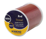 KORBOND 100% Polyester Thread 160m Reels No Shrinkage Sewing Repairs 12 COLOURS