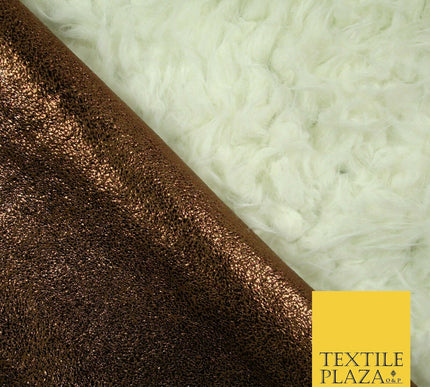 3 COLOURS - Premium Soft Shiny Foil Backed Faux SHERPA FUR Fabric 705GSM 59"
