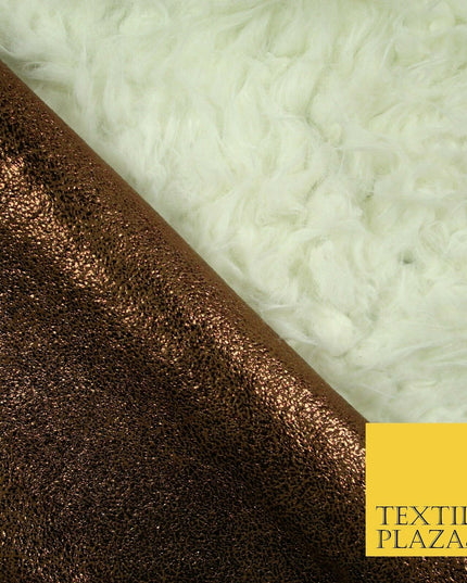 3 COLOURS - Premium Soft Shiny Foil Backed Faux SHERPA FUR Fabric 705GSM 59"