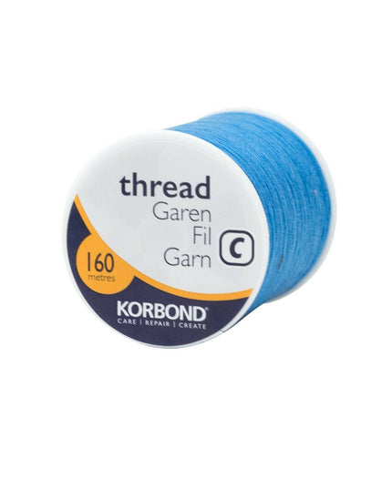 KORBOND 100% Polyester Thread 160m Reels No Shrinkage Sewing Repairs 12 COLOURS