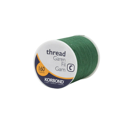 KORBOND 100% Polyester Thread 160m Reels No Shrinkage Sewing Repairs 12 COLOURS