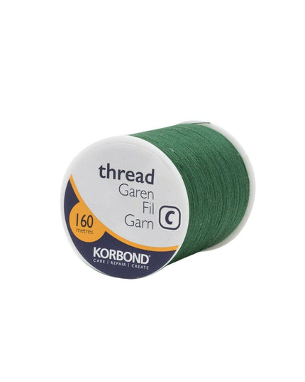 KORBOND 100% Polyester Thread 160m Reels No Shrinkage Sewing Repairs 12 COLOURS