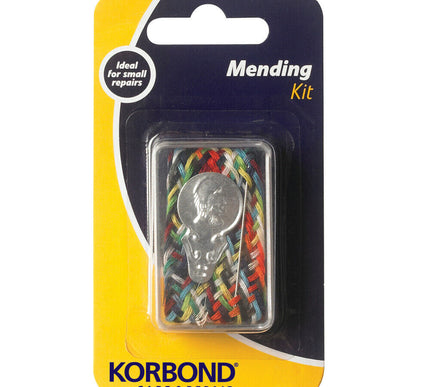 KORBOND 26 Piece Mending Kit - 24 Multicolour Threads Needle Threaders 110492