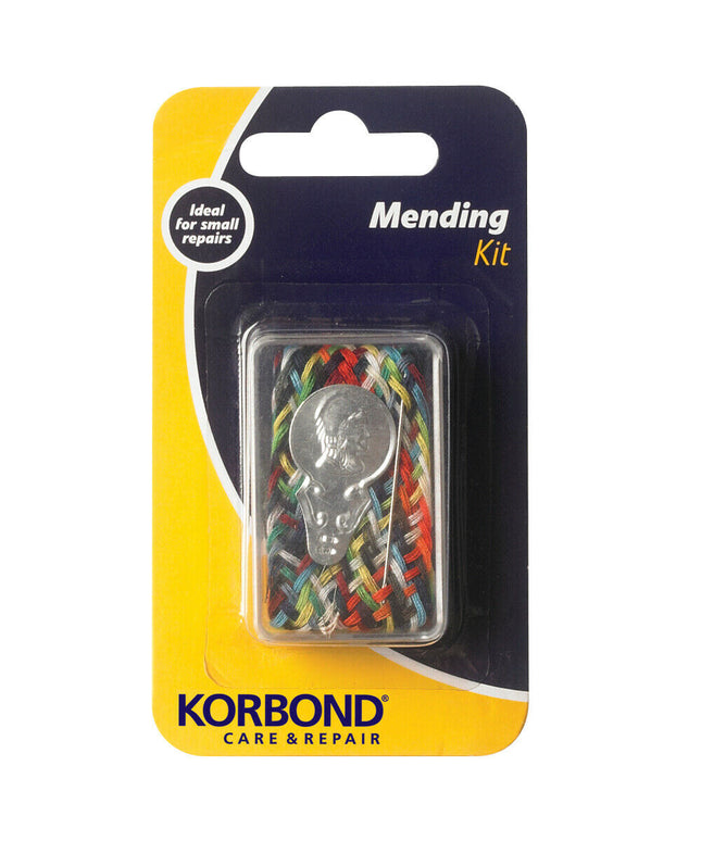 KORBOND 26 Piece Mending Kit - 24 Multicolour Threads Needle Threaders 110492