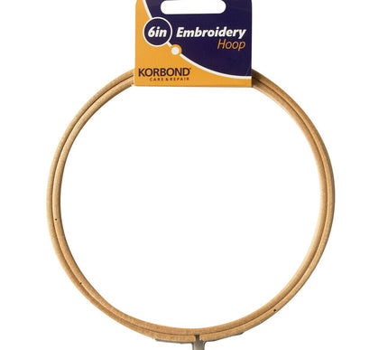 KORBOND 6" Bamboo Wooden Embroidery Hoop Cross Stitch Ring Frame Craft 160960