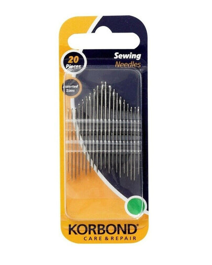 KORBOND 20 Pieces Sewing Needles Assorted Sizes General Dressmakers Hand 110250