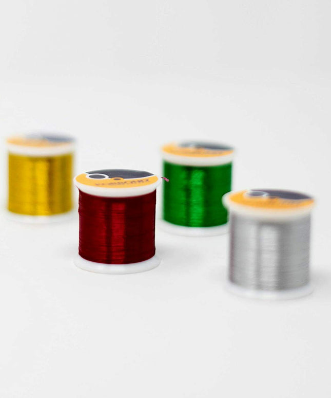KORBOND Metallic Thread Selection Polyester Red Green Gold Silver Sewing 110910