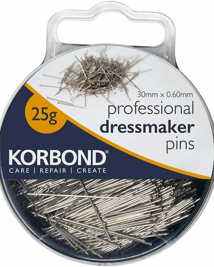 KORBOND 25g Professional Dressmaker Pins with Case Extra Fine Sewing 190009