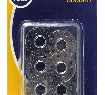 KORBOND 6 Pieces Metal Sewing Machine Bobbins Spool Set 20.6mm x 11.7mm 190010