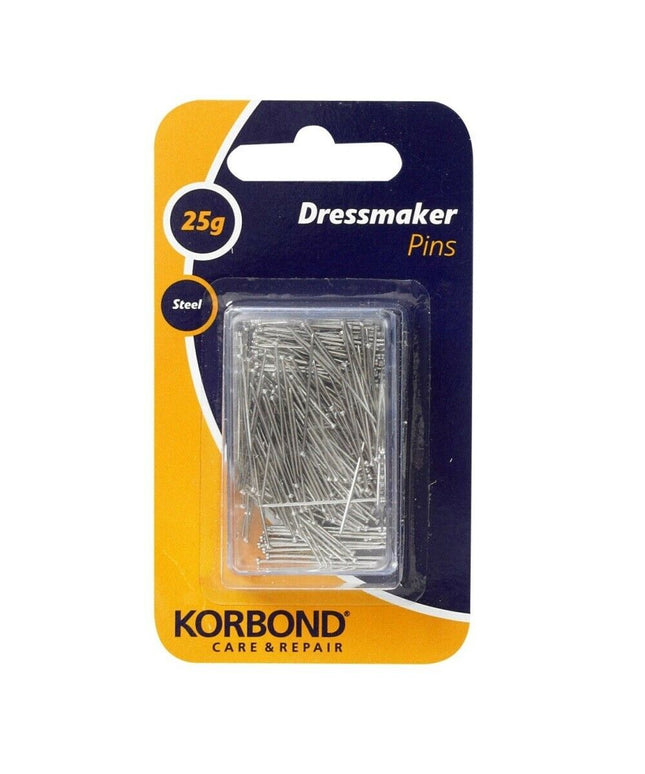 KORBOND 25g ≈ 300 Dressmaker Steel Pins with Case Dress Craft Sewing 110181