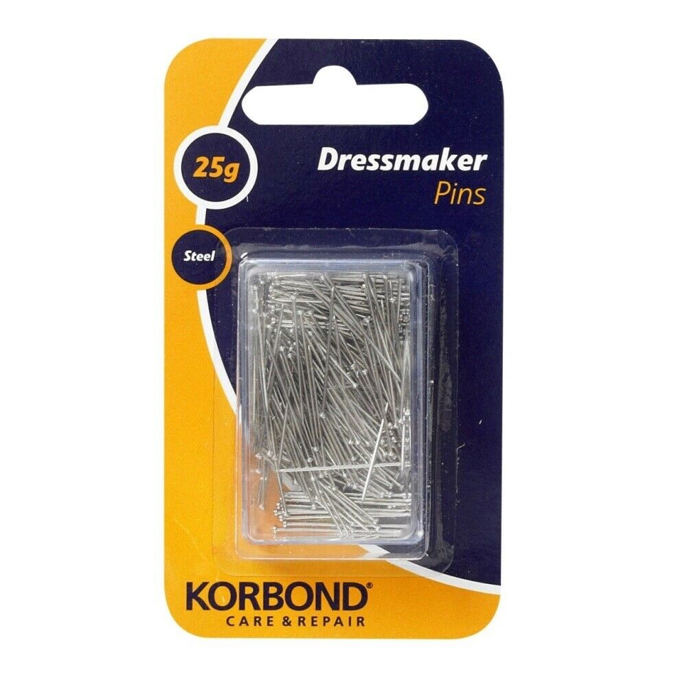 KORBOND 25g ≈ 300 Dressmaker Steel Pins with Case Dress Craft Sewing 110181