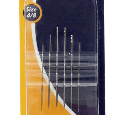 KORBOND 6 Pieces Easy Threading Needles Size 4/8 Spring Eye Self Thread 110260