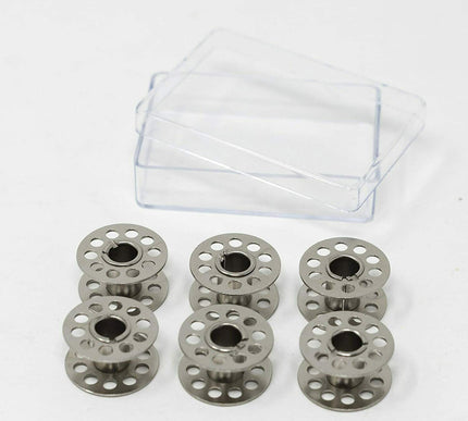 KORBOND 6 Pieces Metal Sewing Machine Bobbins Spool Set 20.6mm x 11.7mm 190010