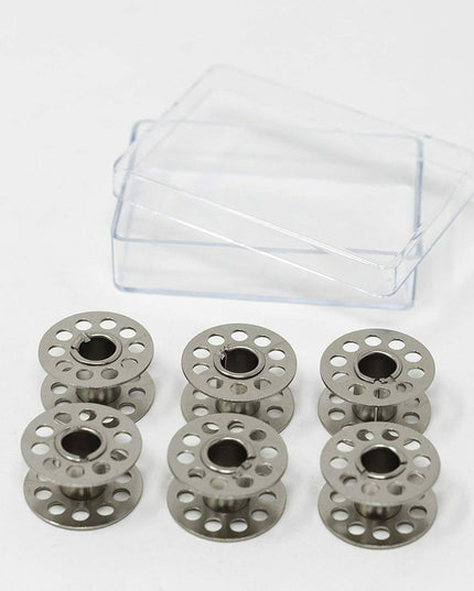 KORBOND 6 Pieces Metal Sewing Machine Bobbins Spool Set 20.6mm x 11.7mm 190010