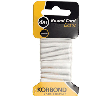 KORBOND 4 Metres Round Cord Elastic Polyester Dressmaking Shirring String 110376
