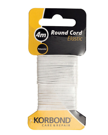KORBOND 4 Metres Round Cord Elastic Polyester Dressmaking Shirring String 110376