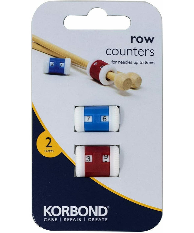 KORBOND Row Counters 2 Sizes For Needles up to 8mm Stitch Tally Knitting 180041